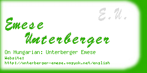 emese unterberger business card